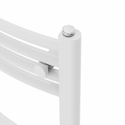Warmehaus Curved Heated Towel Rail Radiator Ladder White 1400x500mm