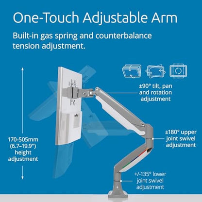 Kensington ONETOUCH HEIGHT ADJUST SING MON ARM