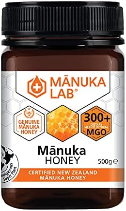 Manuka Lab Certified MGO 300+ Manuka Honey 500g - The Natural Way to Heal Your Wounds, Clear Your Skin and Boost Your Energy | Premium Quality Honey from New Zealand, Manuka Honey