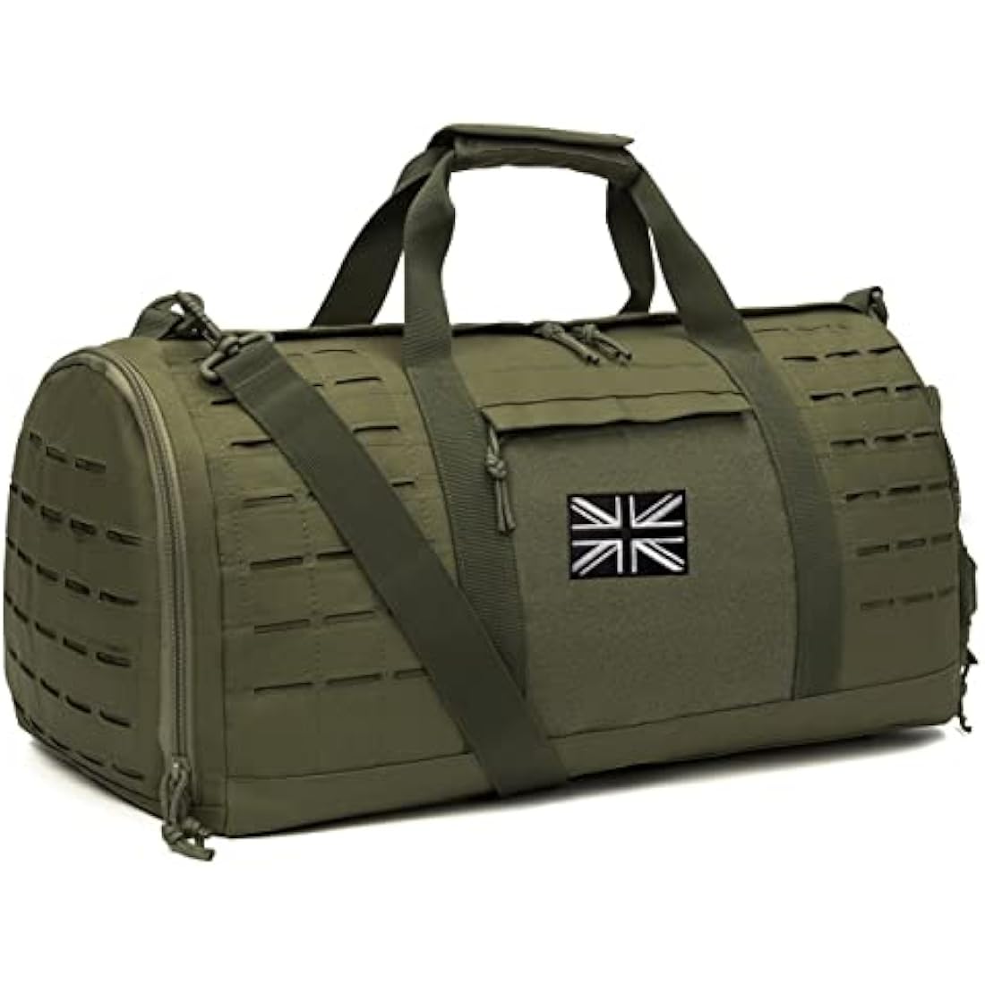 QT&QY 40L Military Tactical Duffle for Men - Sport Gym Fitness Tote Travel Bag With Shoe Compartment for Training, Workout, Football - Weekender