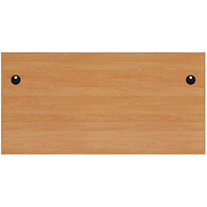 Office Hippo Heavy Duty Rectangular Cantilever Office Desk, Home Office Desk, Office Table + Integrated Cable Ports, PC Desk For Office or Home, 5 Yr Wty - Silver Frame/Beech Top, 120cm x 80cm