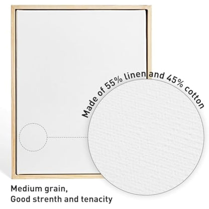 Colour Splash 40x50cm Stretched Canvas with Pinewood Frame (1pk), 3.8cm Deep Edge, 4.8cm Pine Frame, Linen & Cotton Blend, Medium Grain, Triple-Primed 450gsm, Durable Blank Canvas for Oil & Acrylic