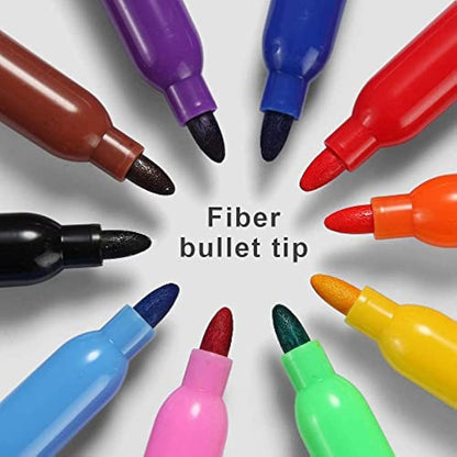 Volcanics Whiteboard Pens Dry Erase Markers Dry Wipe Pen 80 Pack Assorted Colours For Home School and Office