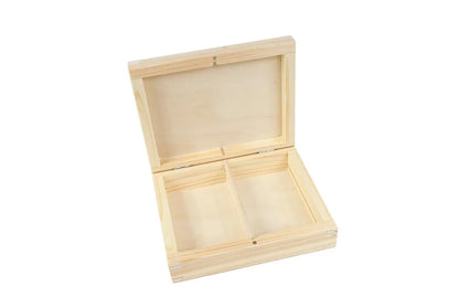 Wooden World - Wooden Tiny box With magnet Lid for tiny item storage items or wedding rings 12 x 8 cm