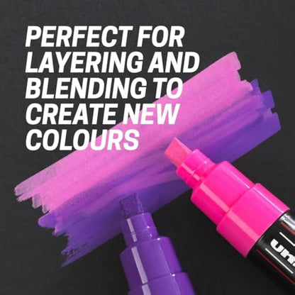 Posca Water Based Permanent Marker Paint Pen - Multi Surface Use - PC-1MR, 0.7mm Ultra Fine - Starter Set of 16 in Gift Wallet