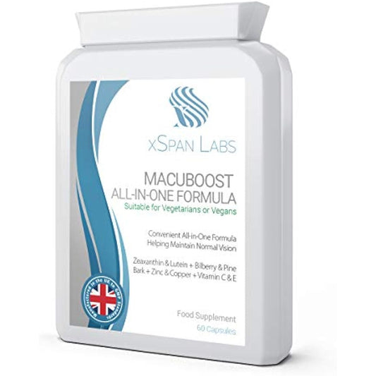 MacuBoost All-in-ONE AREDS 2 Plus Formula 60 Days Supply - Lutein, Zeaxanthin, Bilberry, Pine Bark - Support Normal Eyes and Macular Health