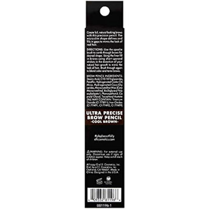 e.l.f. Ultra Precise Brow Pencil, Creamy, Micro-Slim, Precise, Defines, Creates Full, Natural-Looking Brows, Tames and Combs Brow Hair, Cool Brown 0.05g