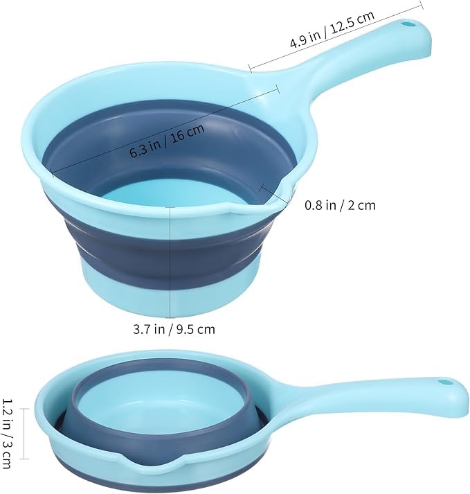 EnweiBingshi Folding Water Ladle, Collapsible Scoop Kitchen Ladles Cup, Bathroom Outdoor Dippers