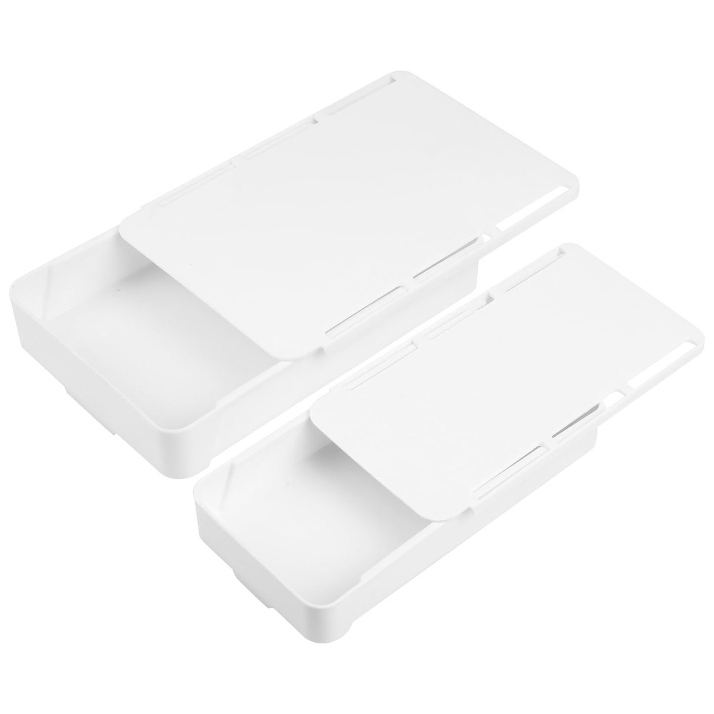 2pcs Under Desk Drawers,Under Desk Storage Drawers,Self-Adhesive Hidden