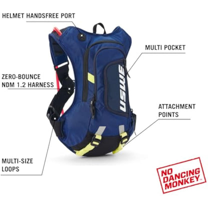 USWE Moto Hydro Hydration Pack - with Water Bladder, a High End, Bounce Free Backpack for Enduro and Off-Road Motorcycle