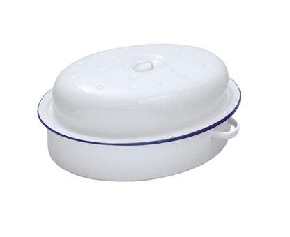 Enamel Oval Roaster Dish Tray - 36cm