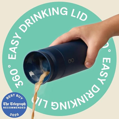 Ocean Bottle - Recycled Stainless Steel Brew Flask - Eco-Friendly & Reusable Bottle - 350ml (Sand Stone)