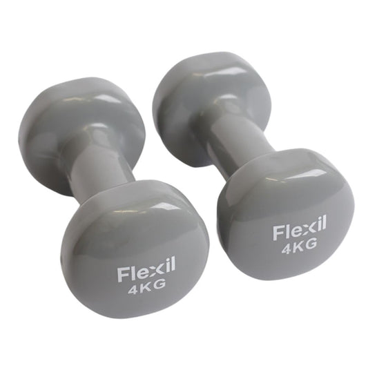 Vinyl Dumbbell Weights | Set Of Hand Weights | Home Gym Equipment | Comfortable grip (4, Kilograms)