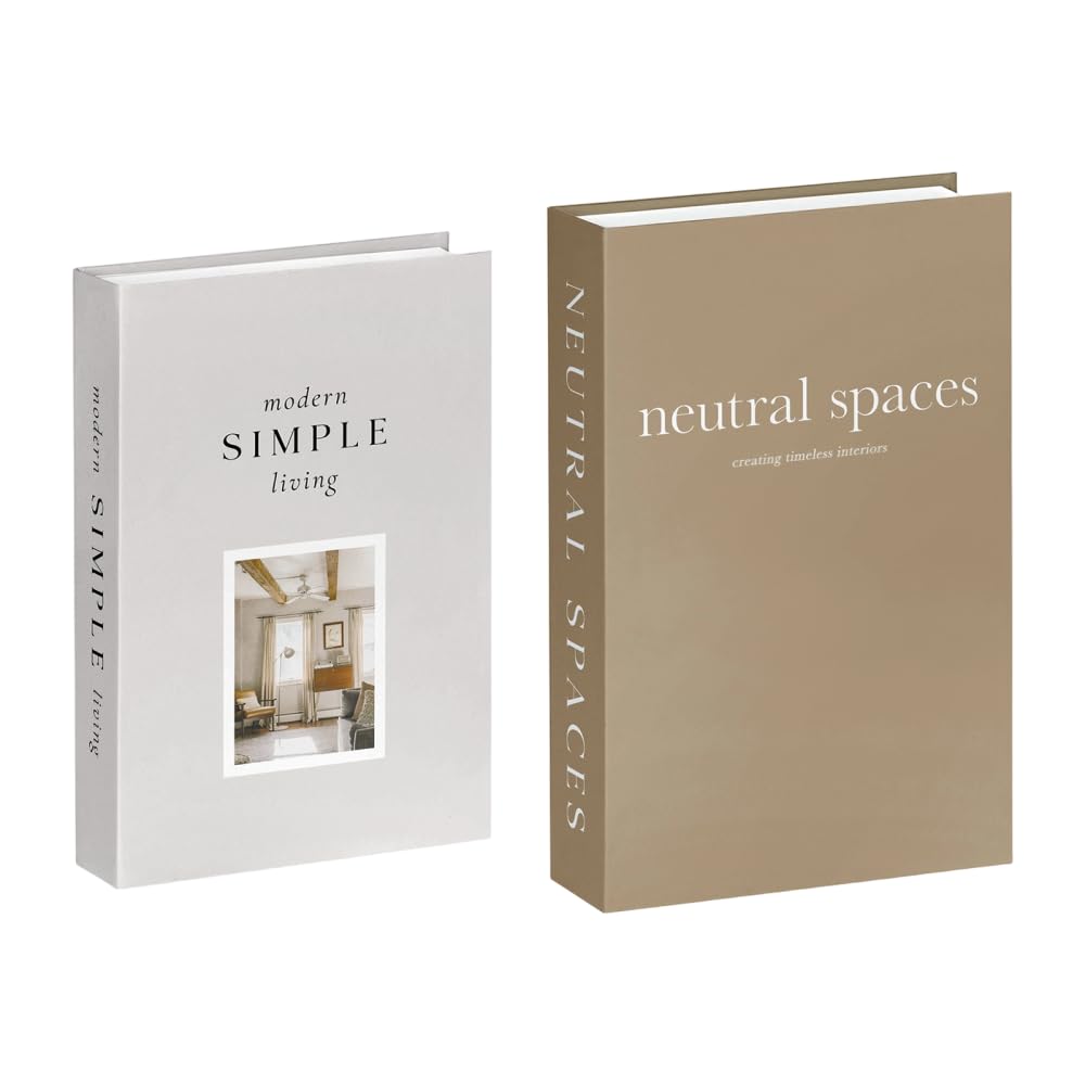 DONGKER Decorative Book,2pcs Home Decor Fake Books for Decorating Bookshelf, Coffee Table, Shelves Living Rooms