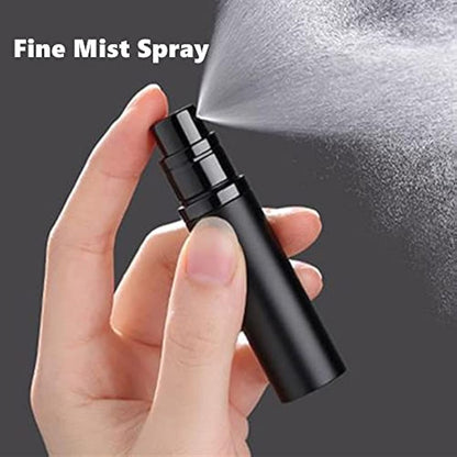 Aurdox Perfume Atomiser, Portable Travel Size Perfume Bottles, Dispensers, Atomizers with Pump for Women and Men, 5ml/black