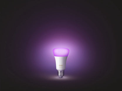 Philips Hue White and Colour Ambiance LED Smart Light Bulb 2 Pack [E27 Edison Screw] 60W Equivalent, with Bluetooth, Works with Alexa, Google