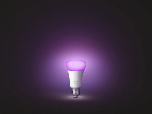 Philips Hue White and Colour Ambiance LED Smart Light Bulb 2 Pack [E27 Edison Screw] 60W Equivalent, with Bluetooth, Works with Alexa, Google