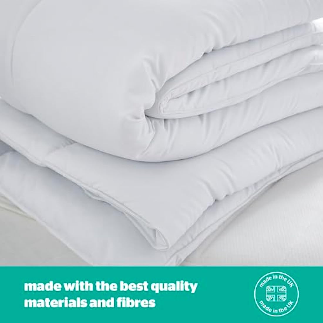 Silentnight Just Like Down 13.5 Tog Single Duvet - Luxury Hotel Winter Warm Thick Heavyweight Duvet Quilt with Soft Silky Down Like Fibres - Machine Washable and Hypoallergenic - Single