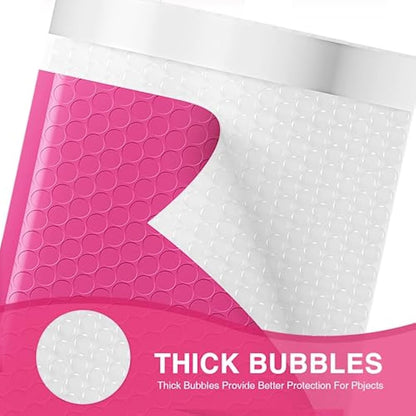 Switory 100pcs Padded Envelopes Pink Bubble Mailers A5 Mailer Bags 6x10In Bubble Envelopes Lined Poly Mailer Self-Seal for Packaging 15.3cmx22.9cm