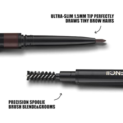 Natural Look Eyebrow Pencil, Long-Lasting & Waterproof, Precise Application, Vegan & Cruelty-Free 0.08g (104#Dark Brunette)