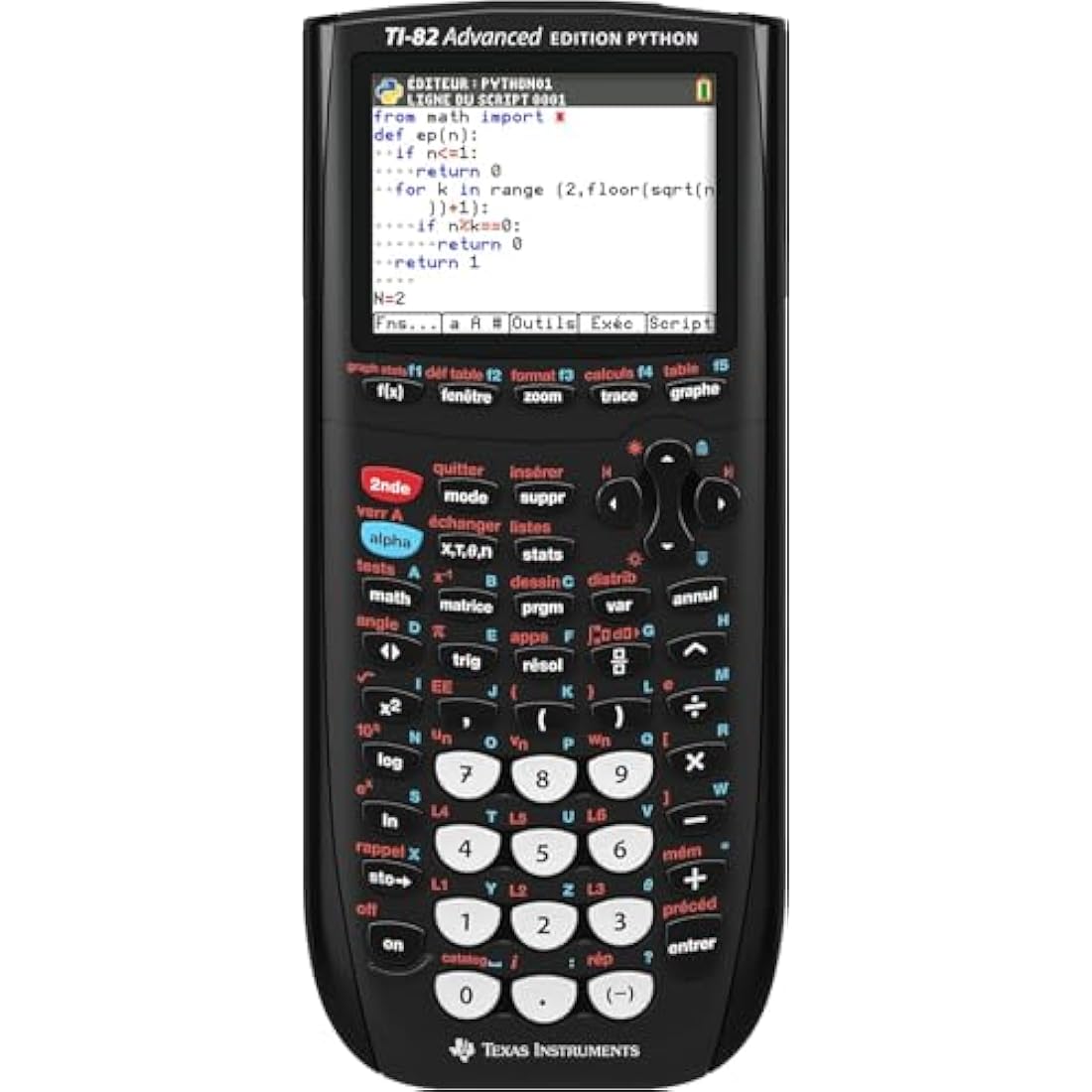 CALCUSO Basic Set Red with Graphing Calculator TI-82 Advanced Python Edition