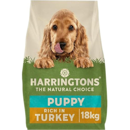 Harringtons Complete Puppy Dry Dog Food Turkey & Rice 18kg - Made with All Natural Ingredients