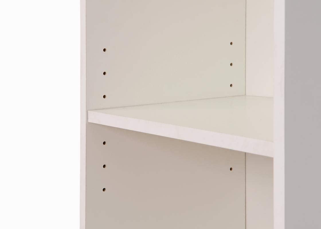 Timber Art Design UK 3 Tier Bookcase Medium Narrow Tall Shelf Rack Contemporary Organizer Display Shelving Unit for Modern Living Room, Office Space