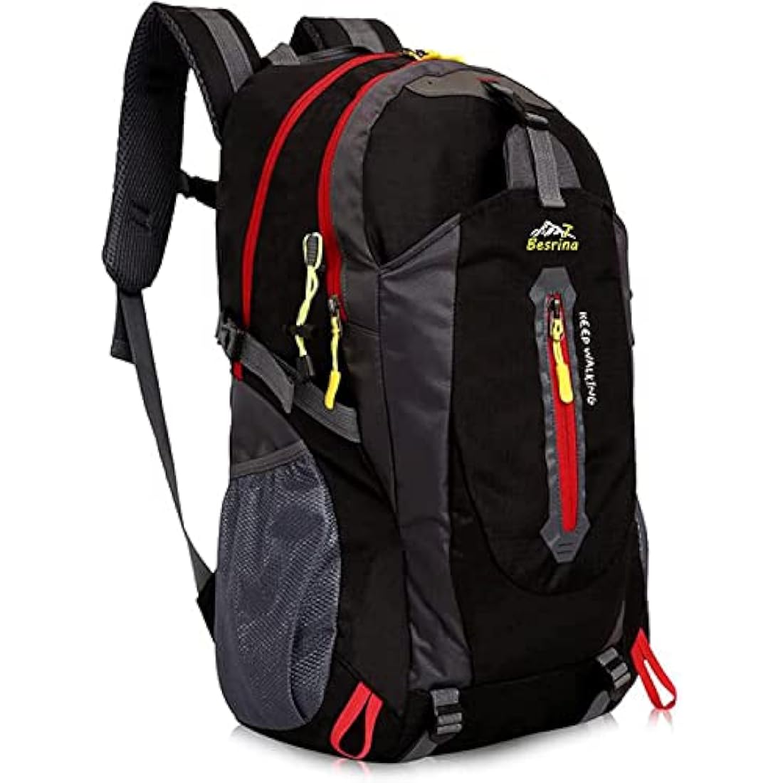 Besrina 40L Lightweight Hiking Backpack, Multi-functional Water-resistant Casual Camping Trekking Rucksack for Cycling Travel Climbing Mountaineer Outdoor Sport