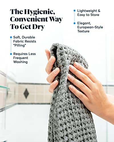 Sutera Silverthread Supima Cotton Waffle Hand Towel, Grey
