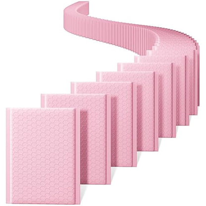 Switory 50Pcs Padded Envelopes, A5 Bubble Mailers Packaging Bags 6x9 Bubble Lined Poly Mailer Self Seal for Shipping/Packaging/Mailing, Pale Pink
