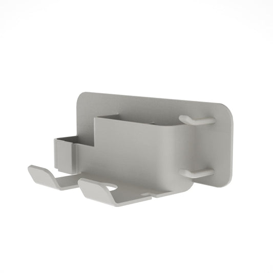Hosoncovy Hair Dryer Holder - Wall Mount Hanger, Universal Toiletries Storage Shelf (Grey)