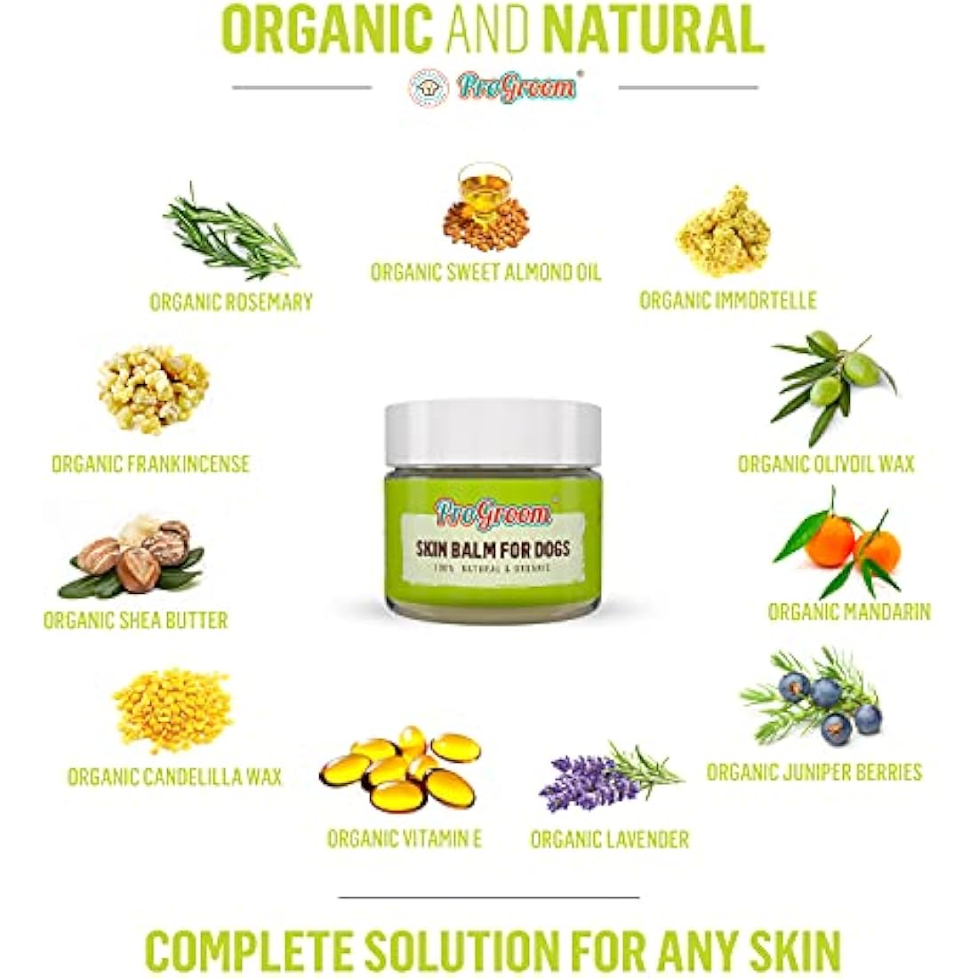 Dog Skin Balm for Itchy Skin - Natural and Organic Ointment for Dogs - Itchy Dog Balm Safe for Licking