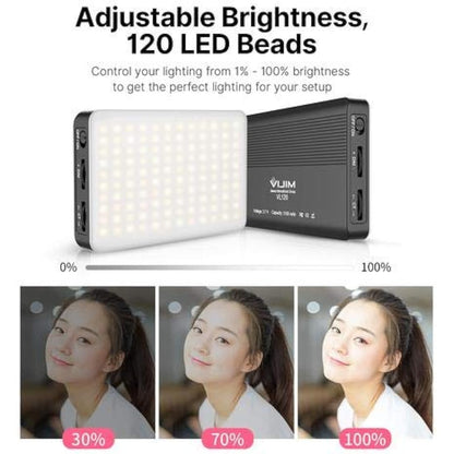 VIJIM VL120 Powerful Portable LED Video Call Lamp Kit with Suction Cup for Laptop/Computer/Monitor