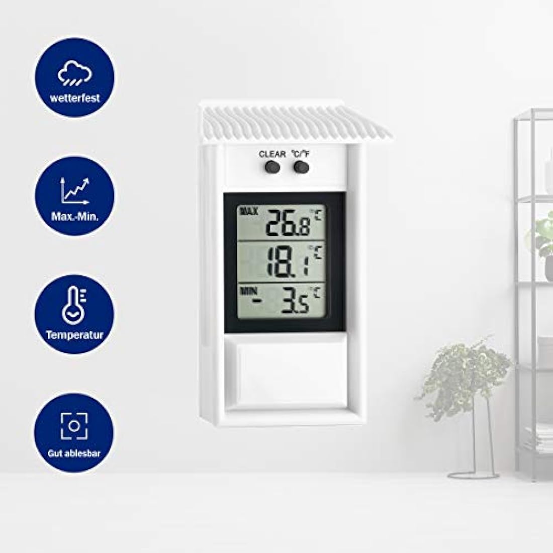 TFA 30.1053 Maxima-Minima Digital Thermometer