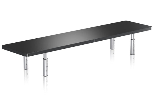 suptek Wooden Monitor Stand Riser for Computer, Laptop, Printer, Notebook and Flat Screens, 800x200mm Vented Platform, Max 30kg, 3 Adjustable Heights