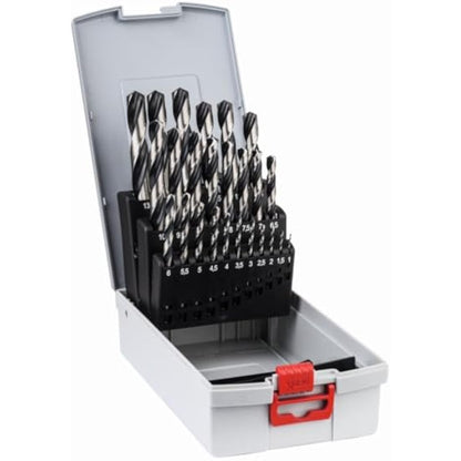 Bosch Professional 25-Piece PointTeQ HSS Twist Drill Bit Set (for Metal, ProBox, Drill Driver Accessories)