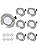 Wondlumi 6X 5W Recessed Ceiling Lights, 5W Ultra Slim LED Spot Lights for Ceiling, Brushed Chrome LED Spotlights Warm White 240V, Cutout Ø65-80mm