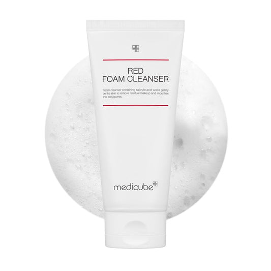 medicube Red Foam Cleanser - Deeply cleanses, remove impurities, control sebum, Daily Gentle Face Wash, Korean Skincare | 7.78 fl.oz