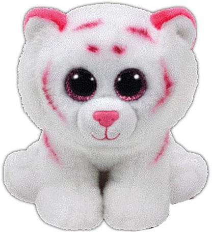 TY Unisex Soft Toy White/Pink Kids Tiger 15 cm Stuffed Toy Glub Schis