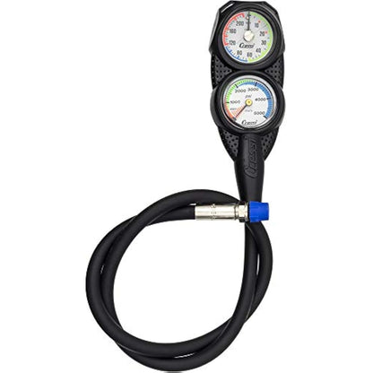 Cressi Diving Console 2 - Depth + Pressure Gauge, Black