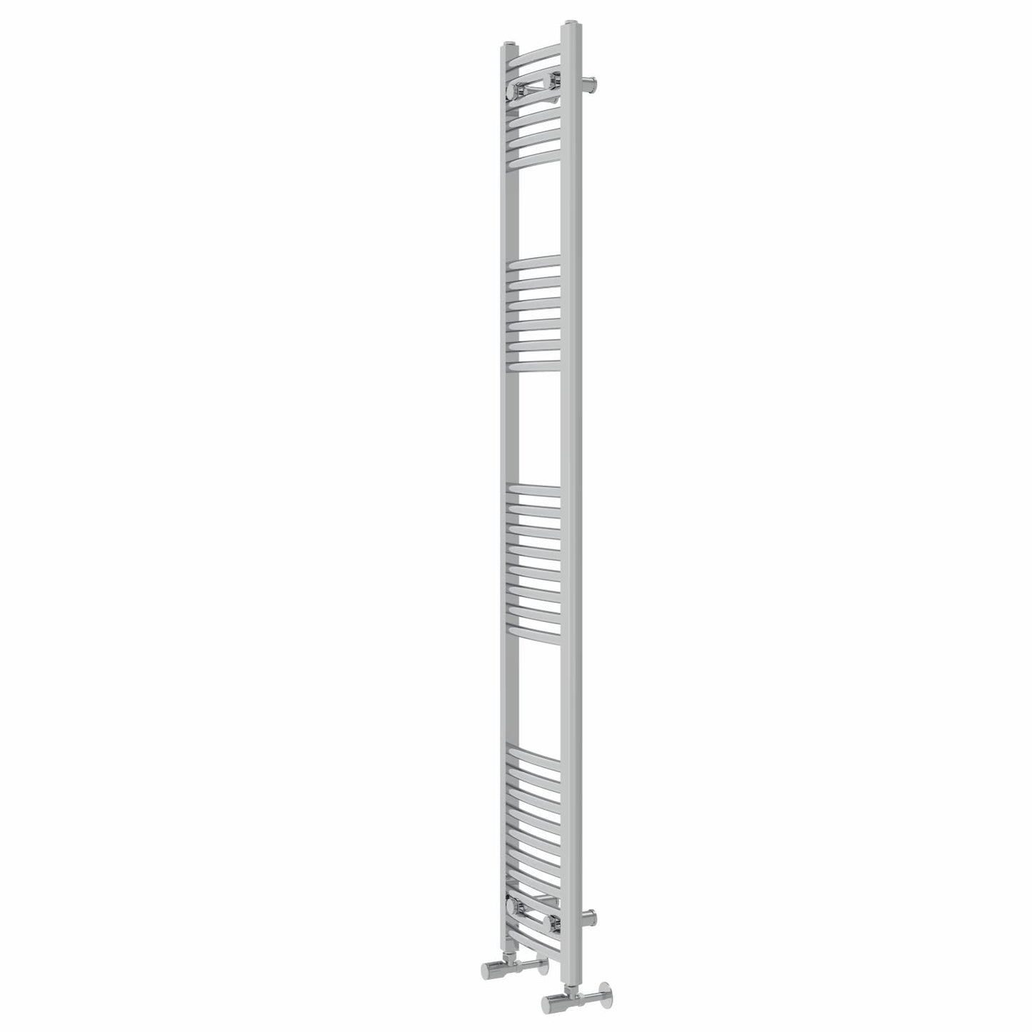 Warmehaus Curved Heated Towel Rail Radiator Ladder Chrome 1800x300mm