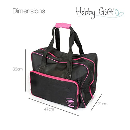Hobby Gift Groves MR4660/FUC | Black Sewing Machine Bag | 43 x 35 x 22cm, Fushsia