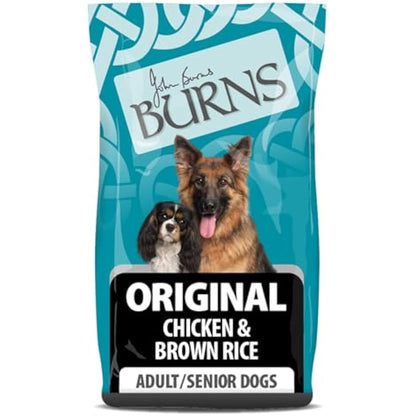 Burns Pet Nutrition Hypoallergenic Complete Dry Dog Food Adult and Senior Dog Original Chicken and Brown Rice 12 kg