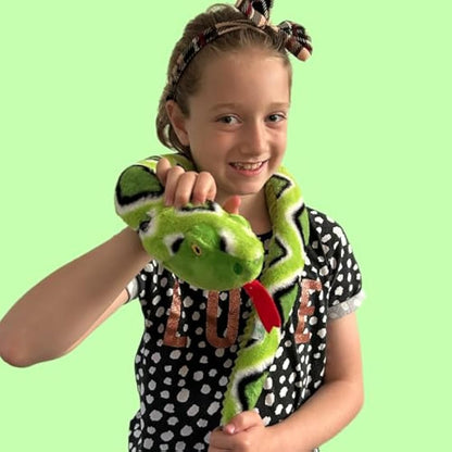 Deluxe Paws Plush Cuddly Soft Eco Toys 100% Recycled (Snakes 100cm (Random Colour))