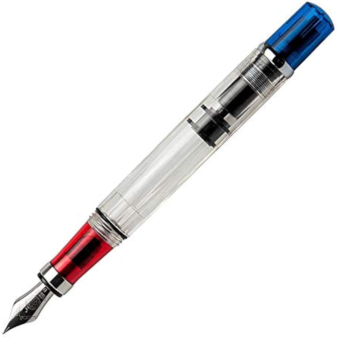 Twsbi Diamond 580 RBT Fountain Pen, Transparent, Blue / Red, M7446070 - EF