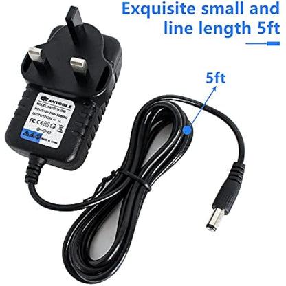 Guitar Effect Pedal Power Supply, Antoble 9V AC Mains Charger Adapter for Boss PSA-240 PSA-230 ACR-240