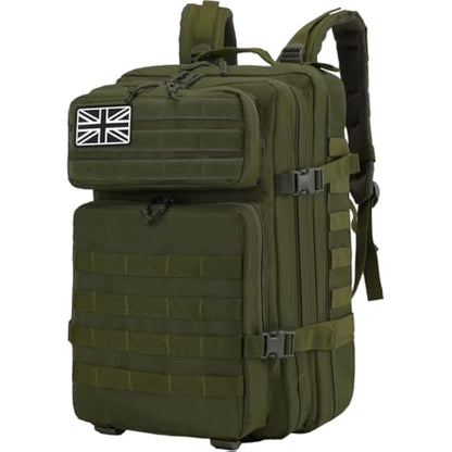 Delgeo 45L Military Tactical Backpacks Molle Army Assault Pack 3 Day Bug Out Bag Hiking Treeking Camouflage Hunting Rucksack