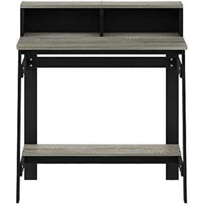 Furinno Simplistic A Frame Computer Desk, Study Desk, Writing Desk, Black/French Oak