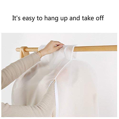 2PCS Zipper Dust Clothes Cover Waterproof Clothes Storage Wardrobe Suit Bags Closet Hangers Case Clothing Cover Dust Bag Hanging Organizer 2PCS