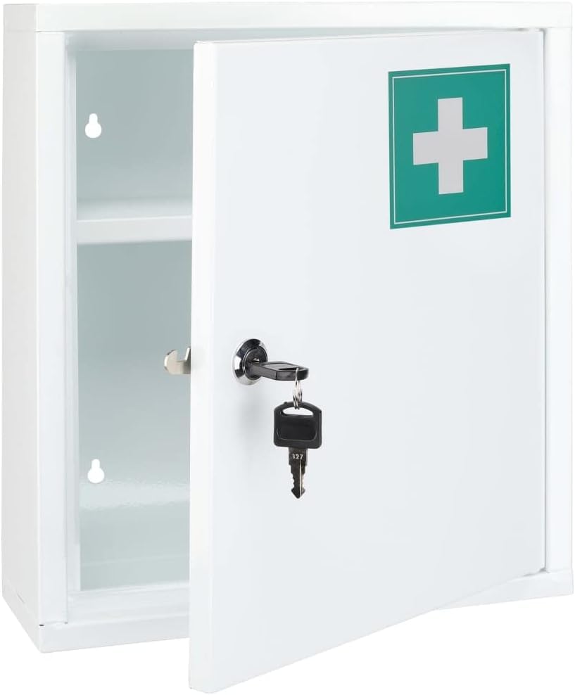 Bambelaa! Large Lockable Medicine Cabinet Hanging Medicine Cabinet Medicine Cabinet Medicine Cabinet Organiser Apothecary Cabinet Medicine Storage